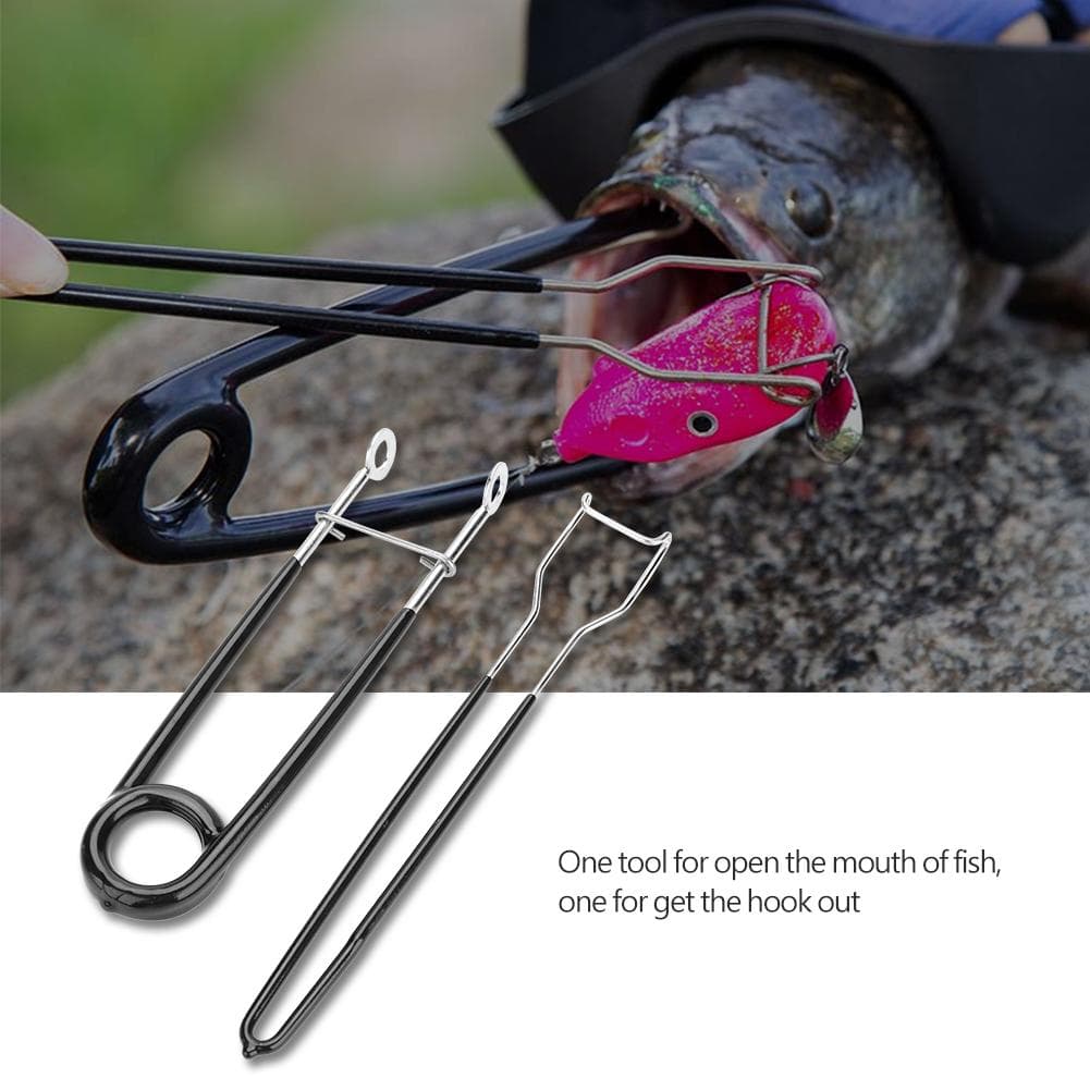 Fish Mouth Opener Jaw Spreader Hook Remove Saltwater Fishing Tool Set Kit