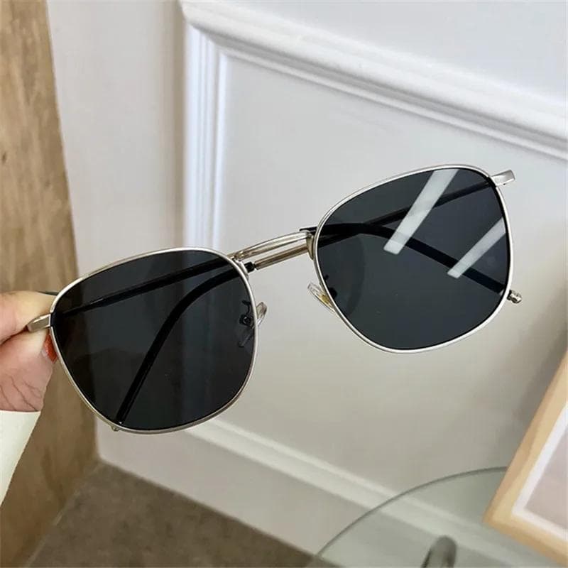 Trendy Square Frame Sunglasses UV400 Protection for Men Women Outdoor Driving Sports Punk Goggles Shades as picture
