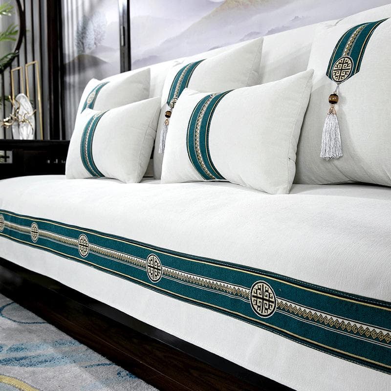 Chinese Luxury Sofa Cover Chenille Sofa Cushion Wear Resistant Universal Sofa Cover Couch Cushion Slipcovers Replace Anti-Slip 70x70cm 1pcs