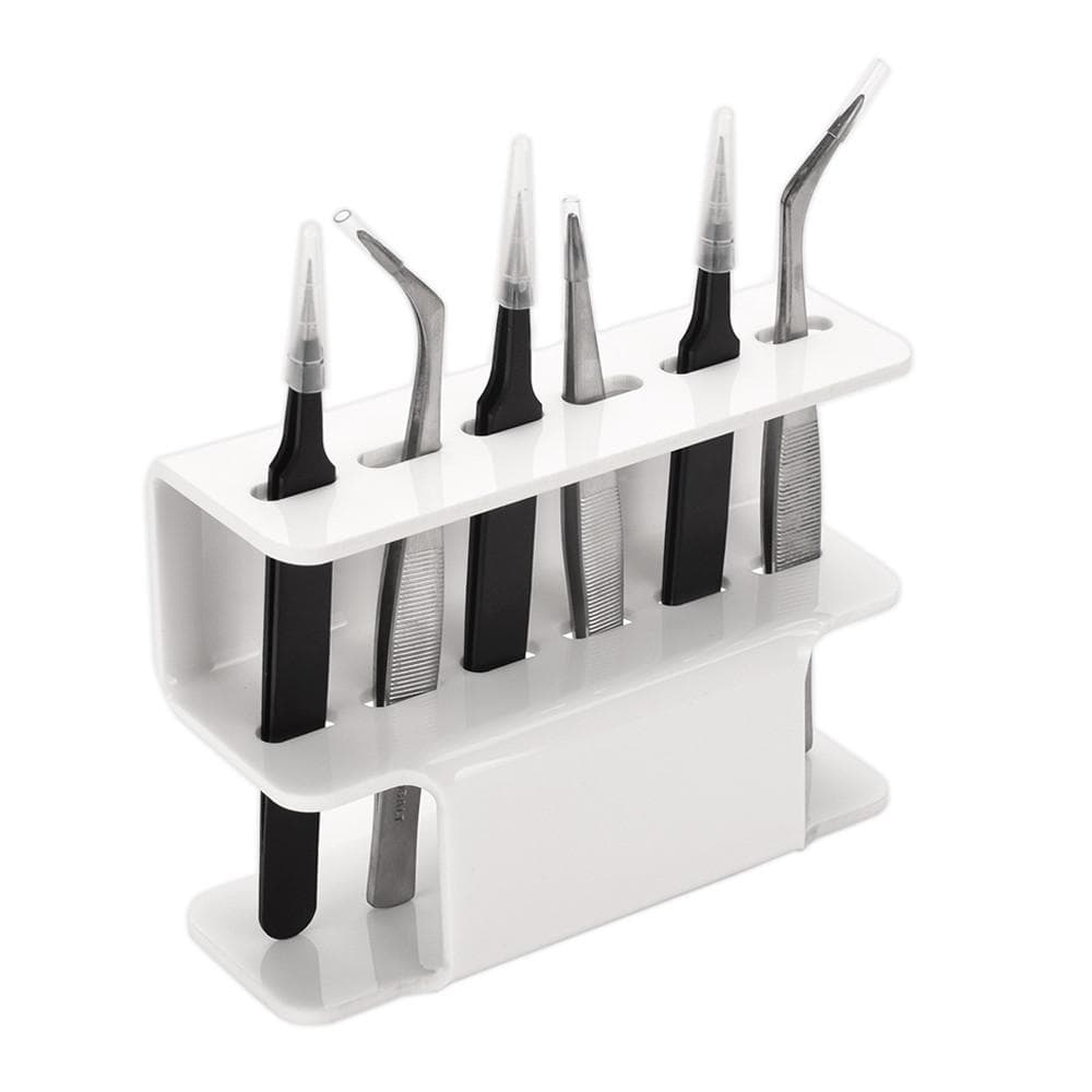 Tweezer Holder Eyelash Extension Tweezer Stand Acrylic Tweezers Shelf white