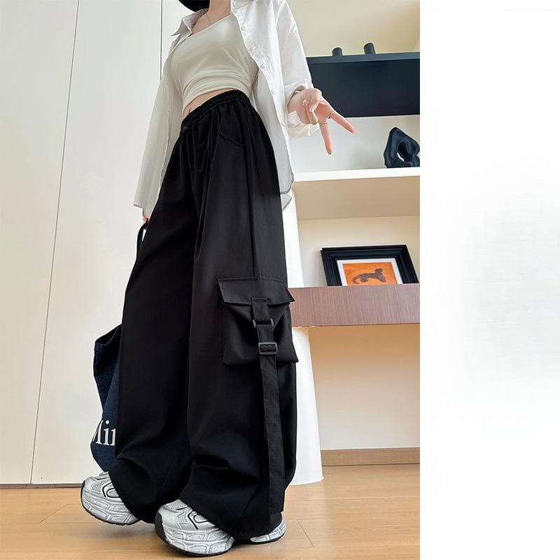Summer New Loose Straight-leg Pants Sweatpants Design Sense of Thin Wide-leg Sweatpants XL