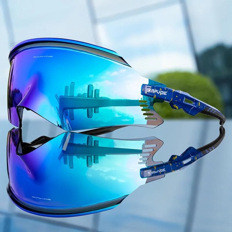 Kapvoe Cycling Sunglasses UV400 MTB Eyewear for Outdoor Sports Bike Goggles Men Women 1LENS