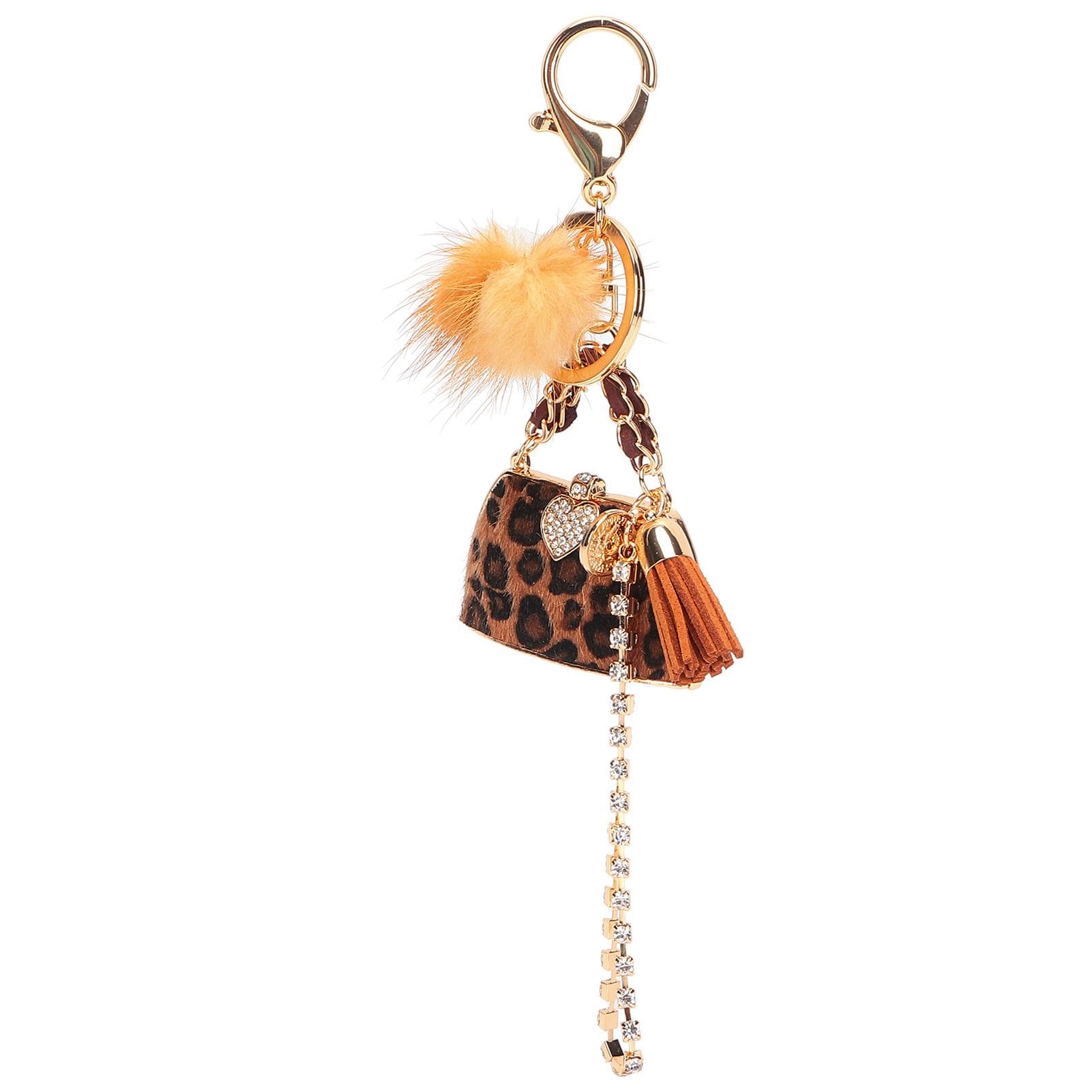 Key Chain Leopard Print Personalised Bag Pendant for Girls Friends Lovers Mother