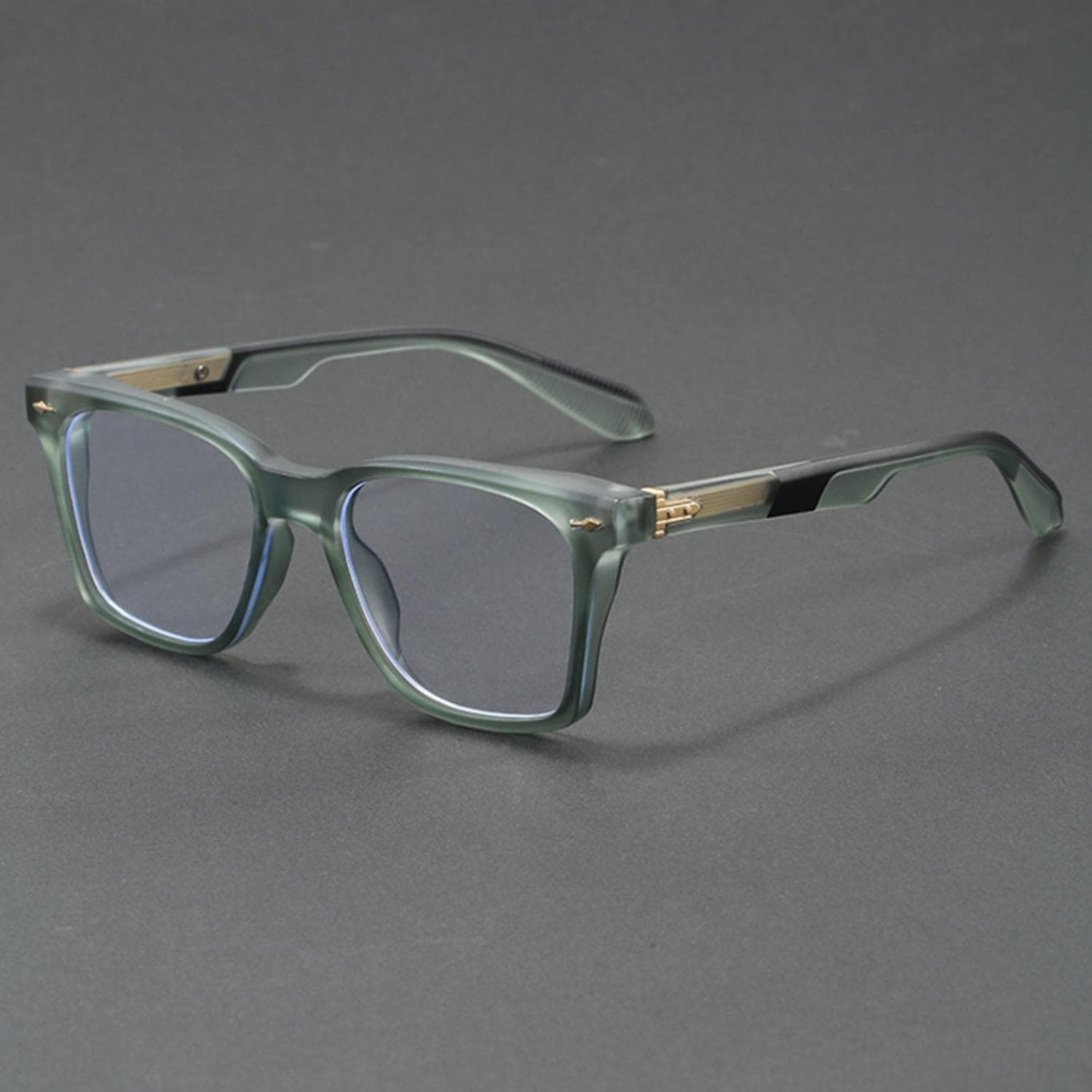 Retro Gradient Rivet Punk Square Flat Mirrors Unisex Designer Fashion Glasses Outdoor Driving Luxury Brand