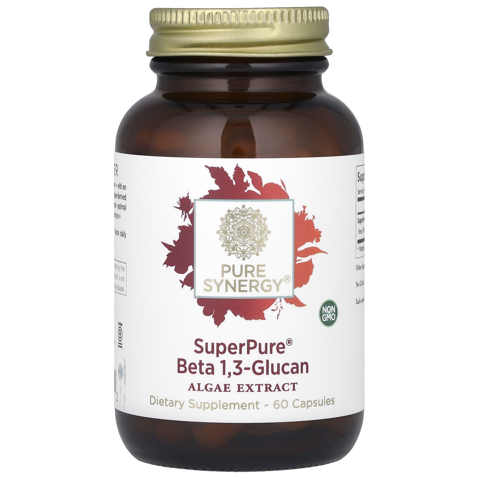 Pure Synergy, SuperPure, Beta 1,3 Glucan, Seaweed Extract, 60 Capsules