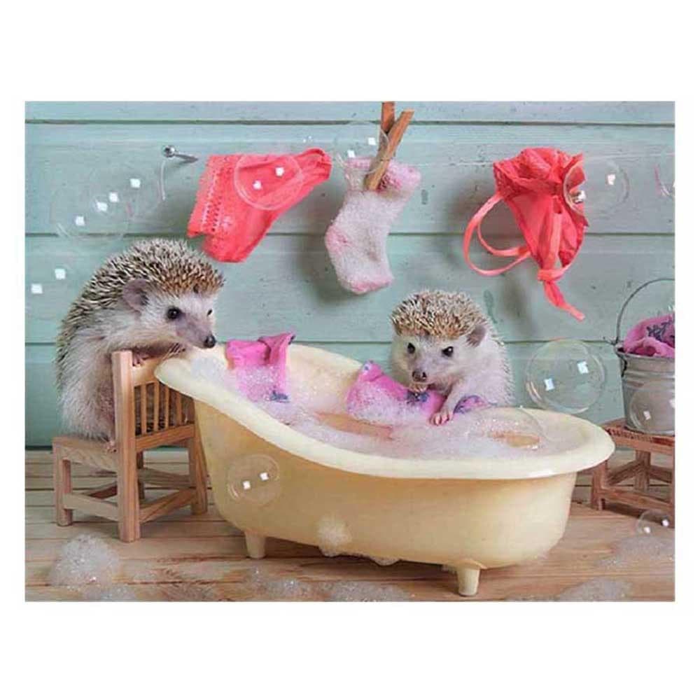 DIY Diamond Painting Animals Bathing Hedgehog Home Decor 3D Cross Stitch Diamond Embroidery 20X30CM