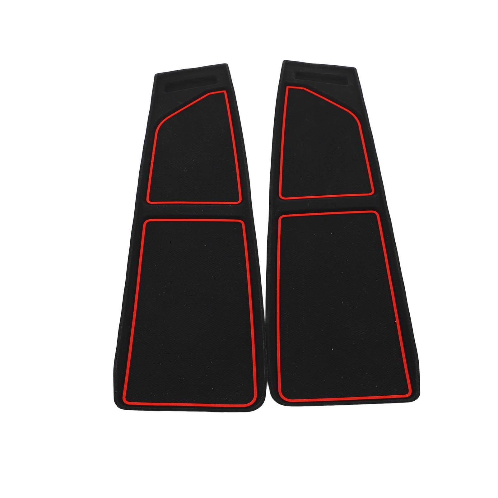 2pcs Dashboard Cover Mat Dust Protection Washable Anti Slip Silicone Dash Pad Liner for Bronco red