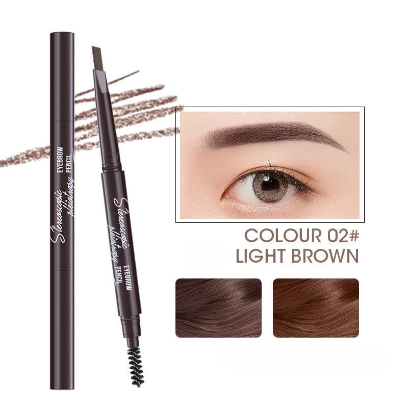 2 in 1 Eyebrow Pencil Professional Cosmetics Makeup For Women 5 Colors Waterproof Eyebrow Tattoo Brush Long Lasting Eyebrow Pen