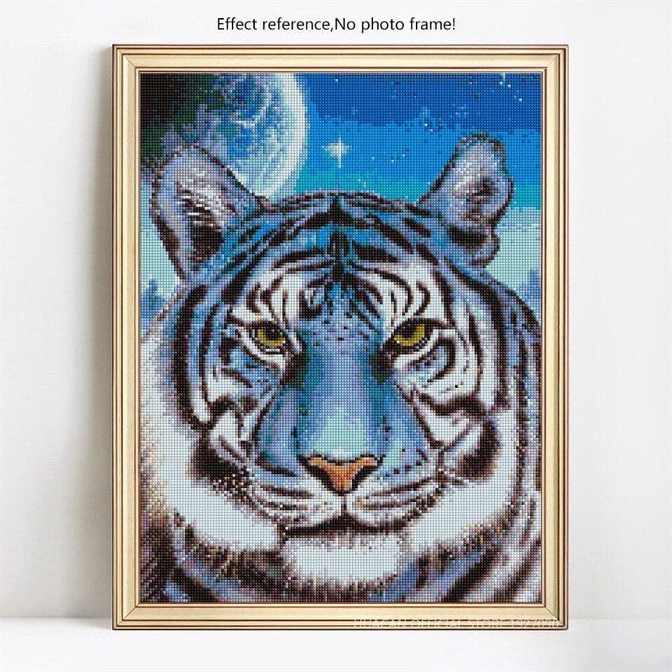 5D DIY Diamond Painting Tiger Picture Of Rhinestone Diamond Embroidery Mosaic Animal Home Decor 20X30CM