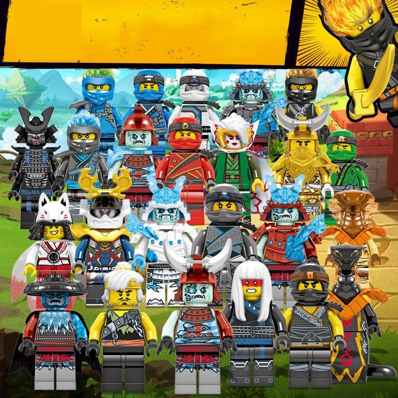 24pcs DG1002 Anime 4CM Characters Mini Figure Building Block Toys Doll Model Figures Kids Boy Christmas Birthday Gifts