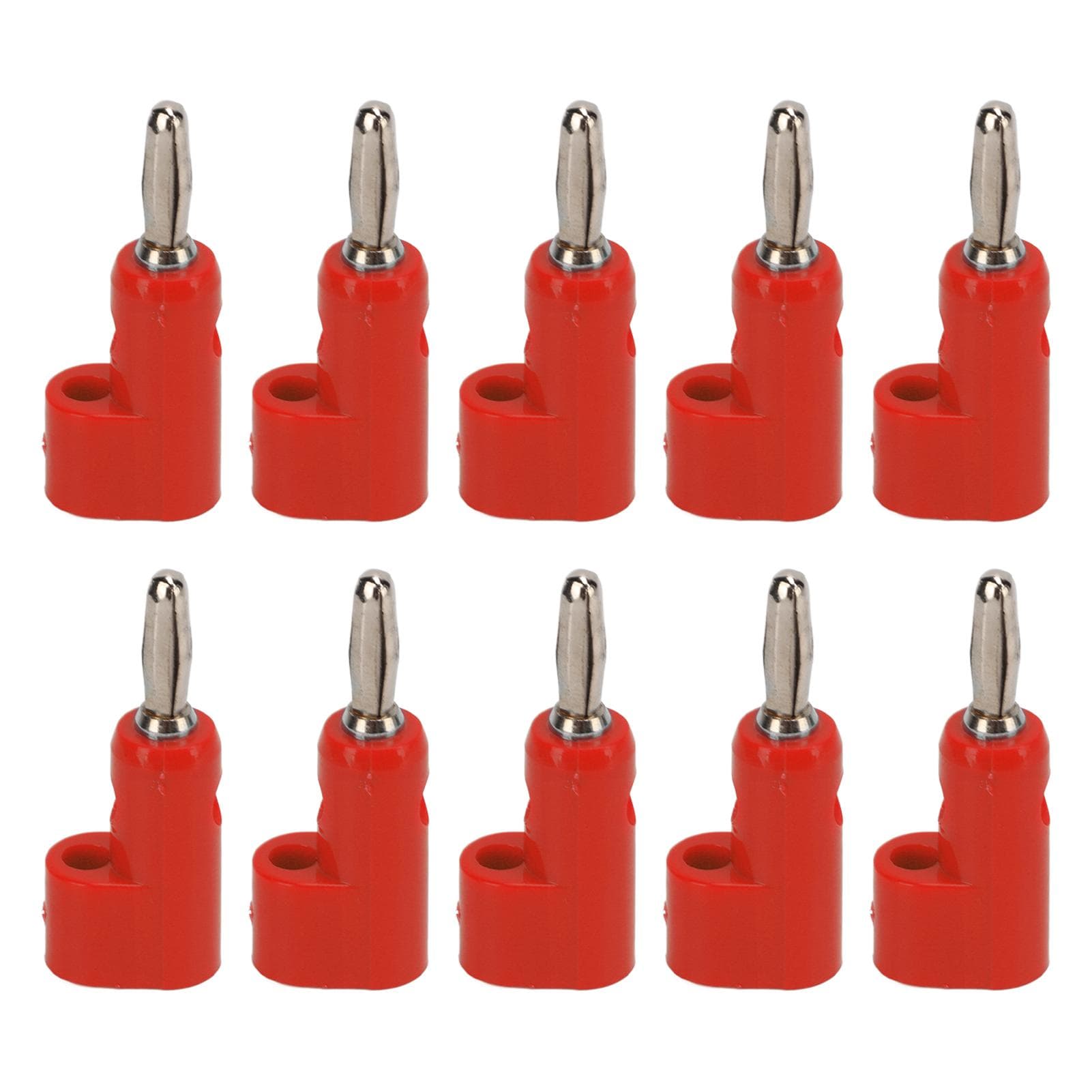 10PcsSet 4mm Solderless Banana Plug Stackable Open Screw 30V AC?60V DC Maximum 24A for Electronics