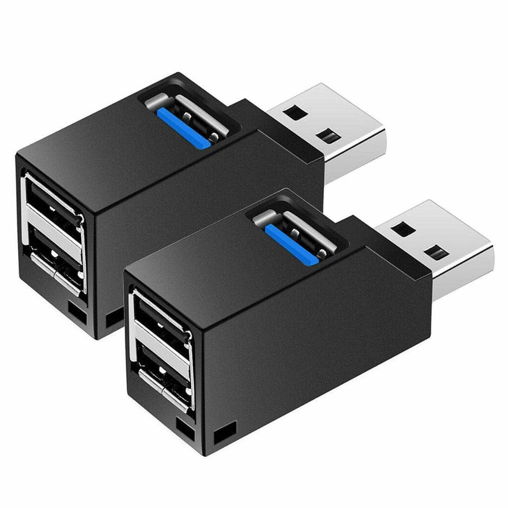 USB 3.0 HUB Adapter Extender Mini Splitter Box 3 Ports for PC Laptop Macbook Mobile Phone High Speed U Disk Reader USB 3.0 black