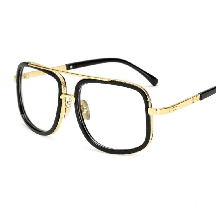Classic Designer Flat Top Mirror Sunglasses Square Gold Frame Unisex Superstar Oversized UV Protection Men Women Fashion