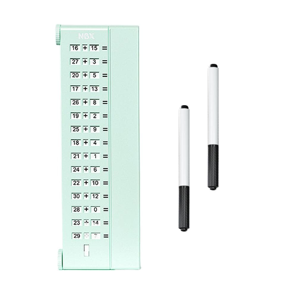 NBX Arithmetic Writing Board Reusable Early Education Tool Toddlers Oral Calculation Question Plate 1 to 30 Addition & Subtraction
