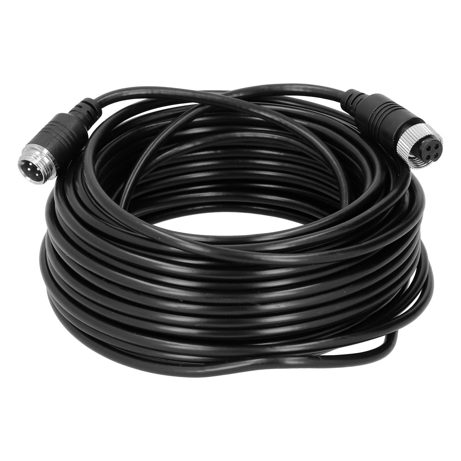 4Pin Car Camera Cable Portable Anti Interference PVC Video Extension Cord for Auto Truck Bus 5m / 16.4ft
