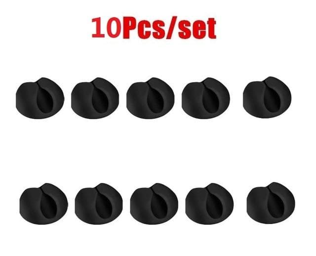 10pcs High Quality Car Wire Tie Clip Fixer Organizer Black Color Clamp Cord Cable Line Holder Computer USB Line Fastener