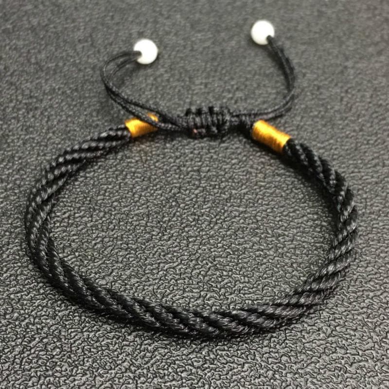 Lucky Charm Bracelets & Bangles For Women Men Handmade Knots Rope Budda Bracelet black