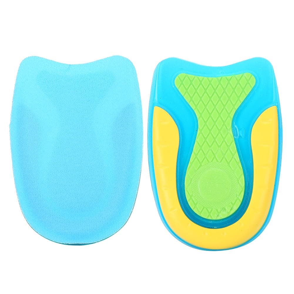 Unisex Elastic Shock Absorption Heel Pad Pain Relief Breathable Heel Insole (2 Pairs)L S Size