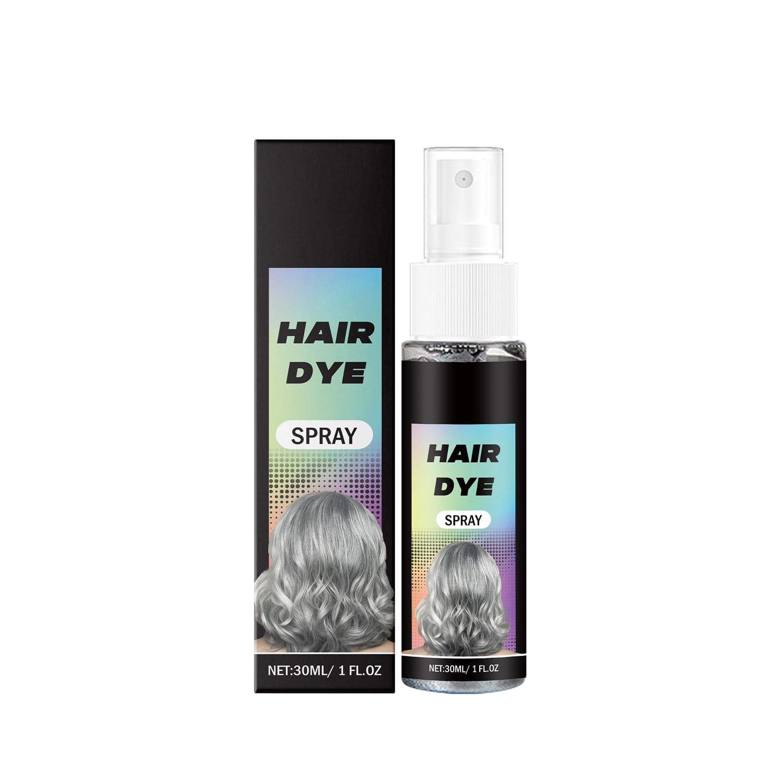 Gray Hair Spray Locks Color For A Long Time, Nourishes And Cares For Hair, Keeps The Color Lasting And Bright, And Is Easy To Spray On.30ML black