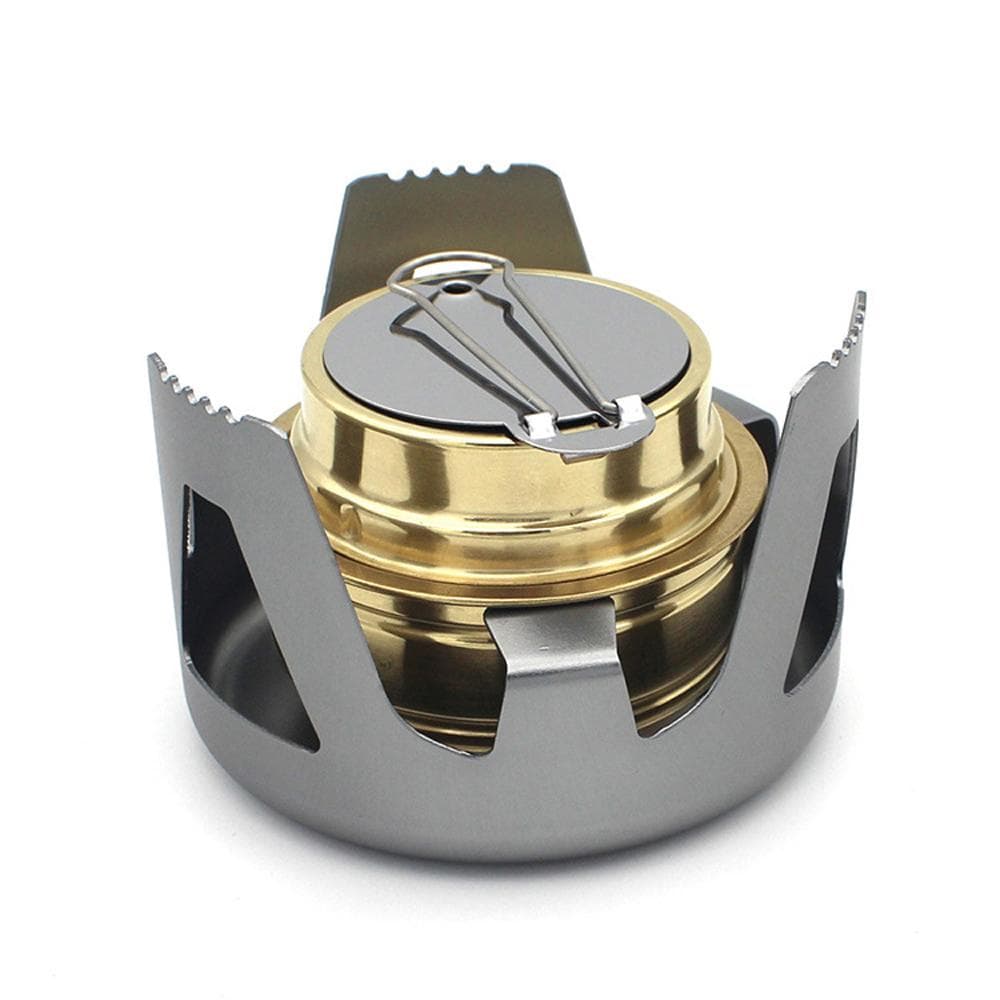 Copper Alloy Portable Mini Ultra-light Spirit Burner Alcohol Stoves Outdoor Camping Hiking Stoves Furnace grey
