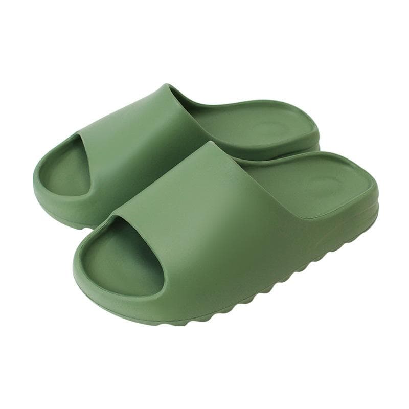 Summer Slippers Men Women Indoor Eva High Soft Bottom Sandals Open Toe Trend Slides Light Beach Shoes Slippers Home Size 35-47 44-45 green