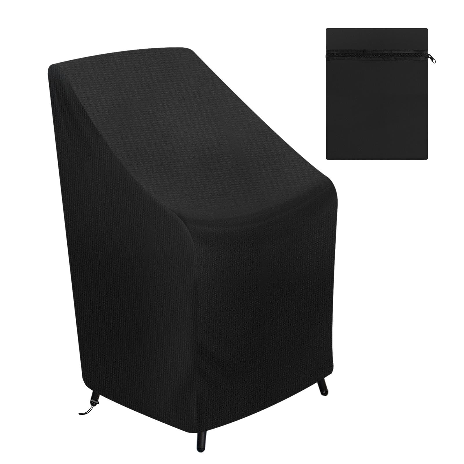 Outdoor Waterproof Chair Covers Lounge Deep Seat Cover Easy-Going UV Resistant Rainproof Dust Proof Lawn Patio Furniture Protect 1pcs black