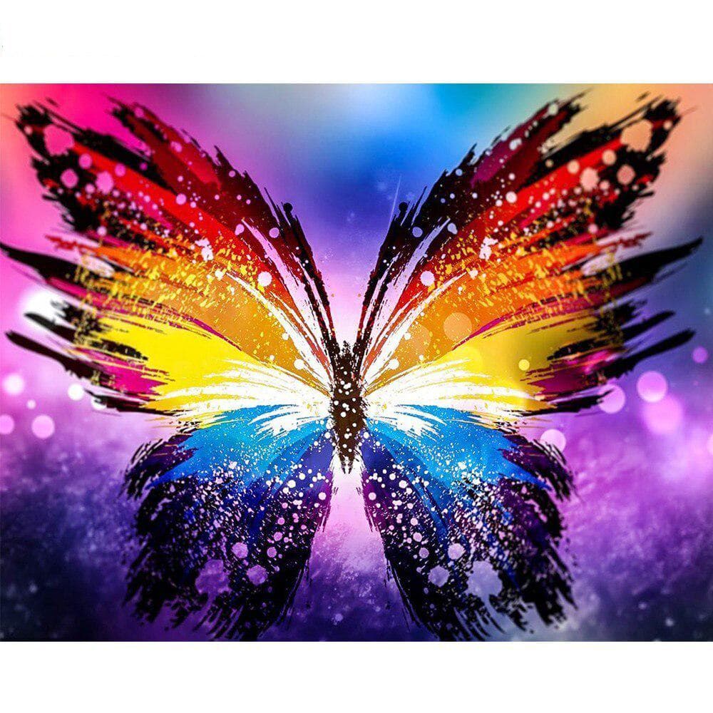 DIY 5D Full Set of Diamond Painting Cross Stitch Color Butterfly Diamond Embroidery 20X30CM