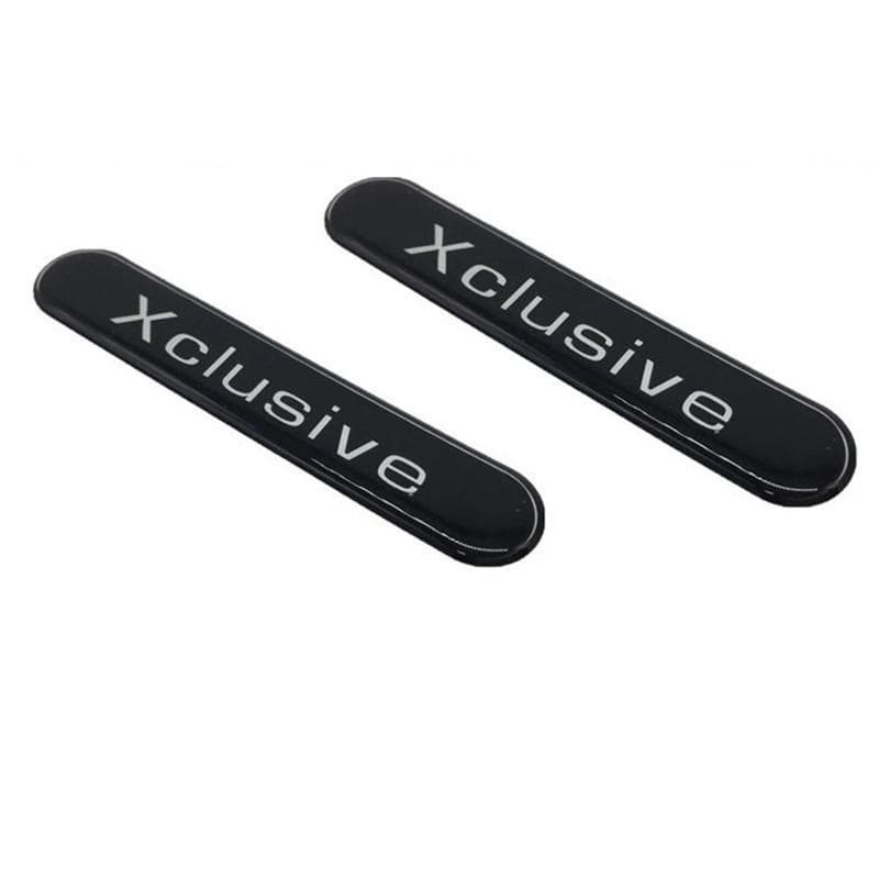 2Pcs Reflective 3D Car Sticker Xclusive Emblem Badge Side Mirror Decoration Decal Universal For Smart Brabus 2007-2017