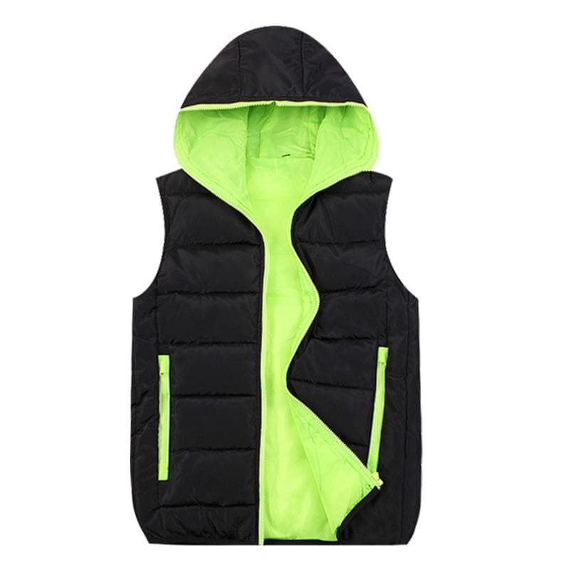 Women Sleeveless Vest Coat Sleeveless Jacket for Women Fashion Warm Hooded Winter Vest XXXXL green