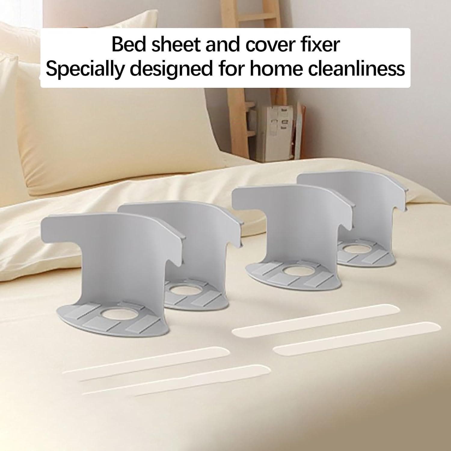 4Pcs Bed Corner Sheet Grippers Straps Heavy Duty Mattress Straps for All Sheet Sizes Non-Slip Sheet Holders Secure Bed Sheets 4pcs