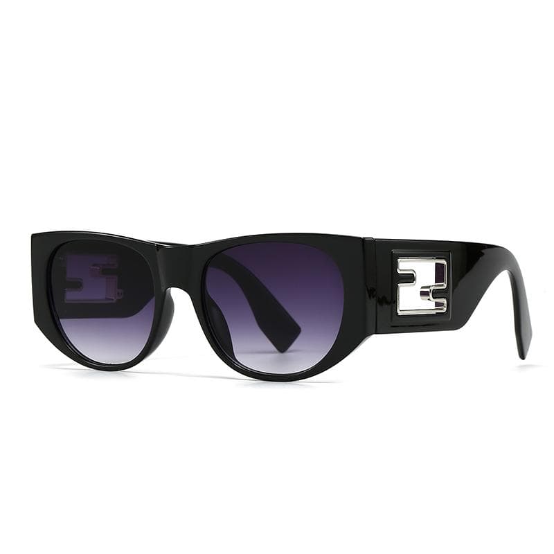 Cross-Border New Modern Retro Large Square Frame Metal Sunglasses 9217 Stylish Accessories