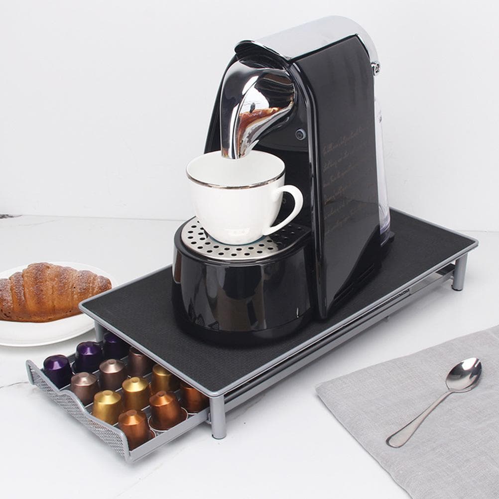 Coffee Capsules Holder Rack Drawer Coffee Box Multifunction Coffee Capsule Stand black