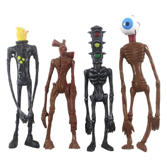 4/8Pcs Kids Fashion Toys Siren Head Statue Collectable Plastic Action Figure Desk Decor 4pcs