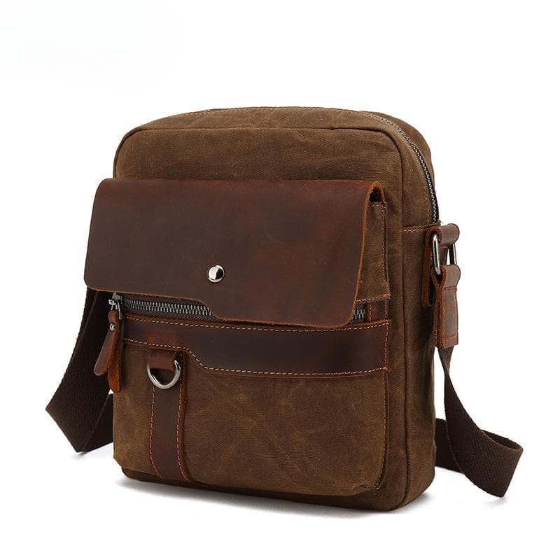 Vintage Canvas Shoulder Bag Camera Camera Bag Crossbody Men's Bag Business Men's Bag Small Body Bag Chest Bag He is a size 14.