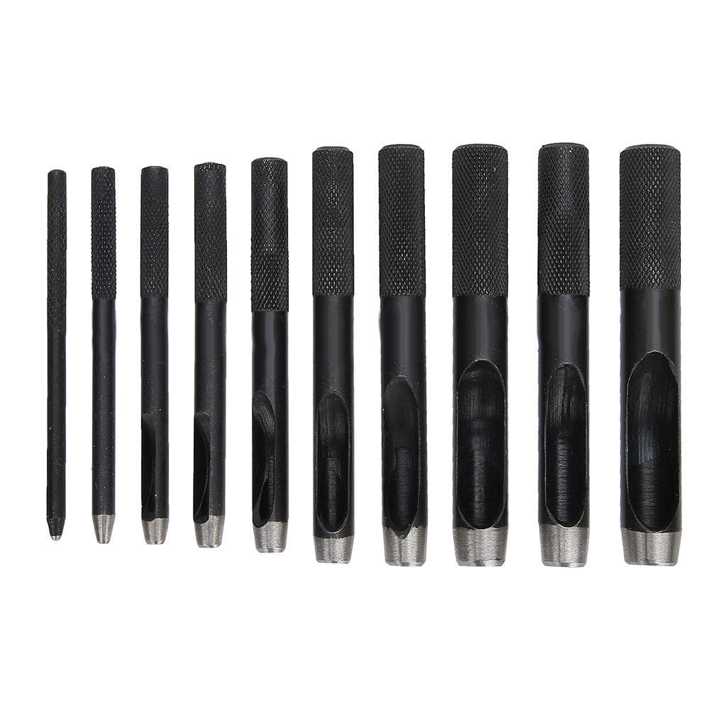 10PCS DIY Leather Craft Hollow Hole Punching Set Leather Belt Hole Puncher 1mm?10mm