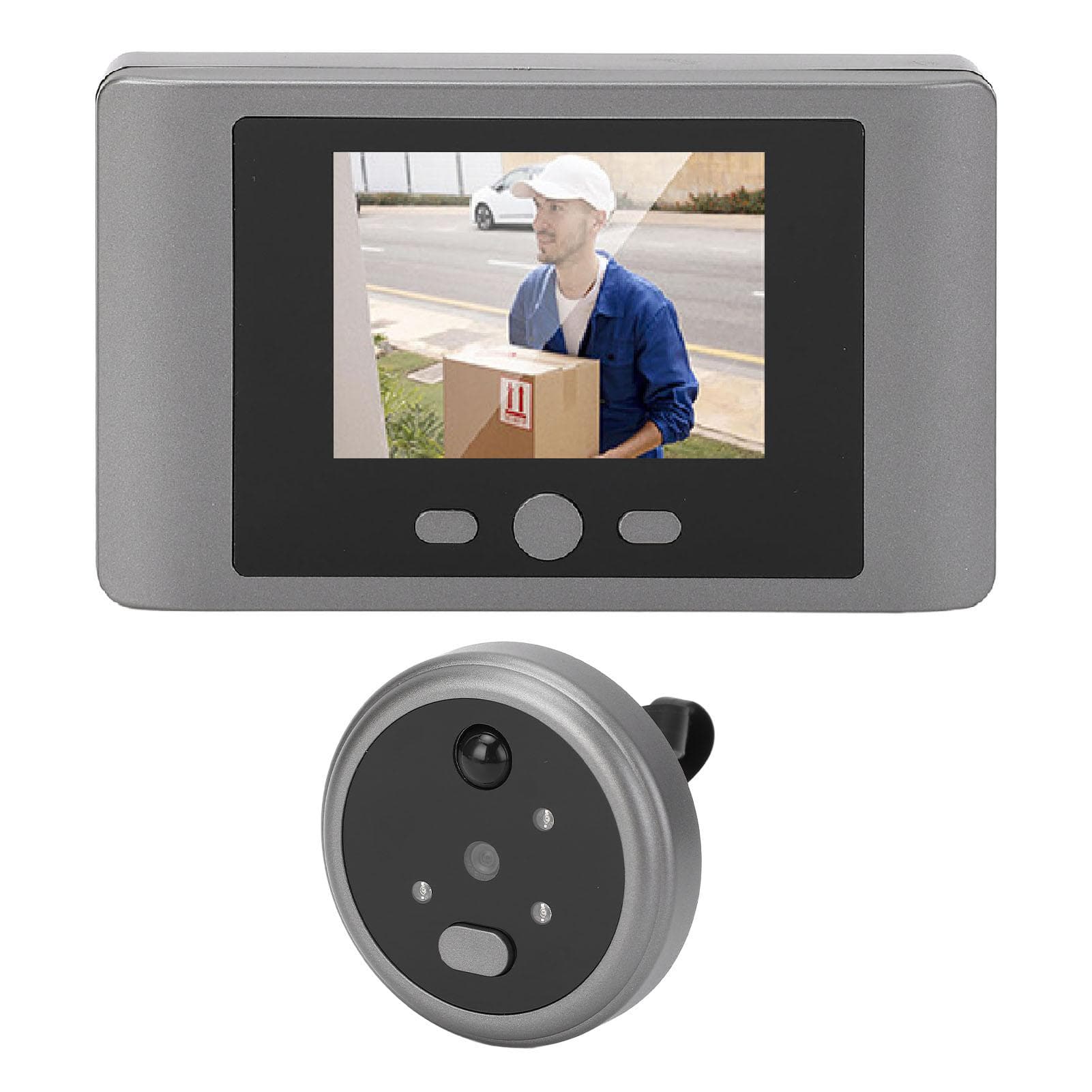 Peephole Camera 2.8in Color Display PIR Motion Detection Human Sensing Rechargeable Digital Door