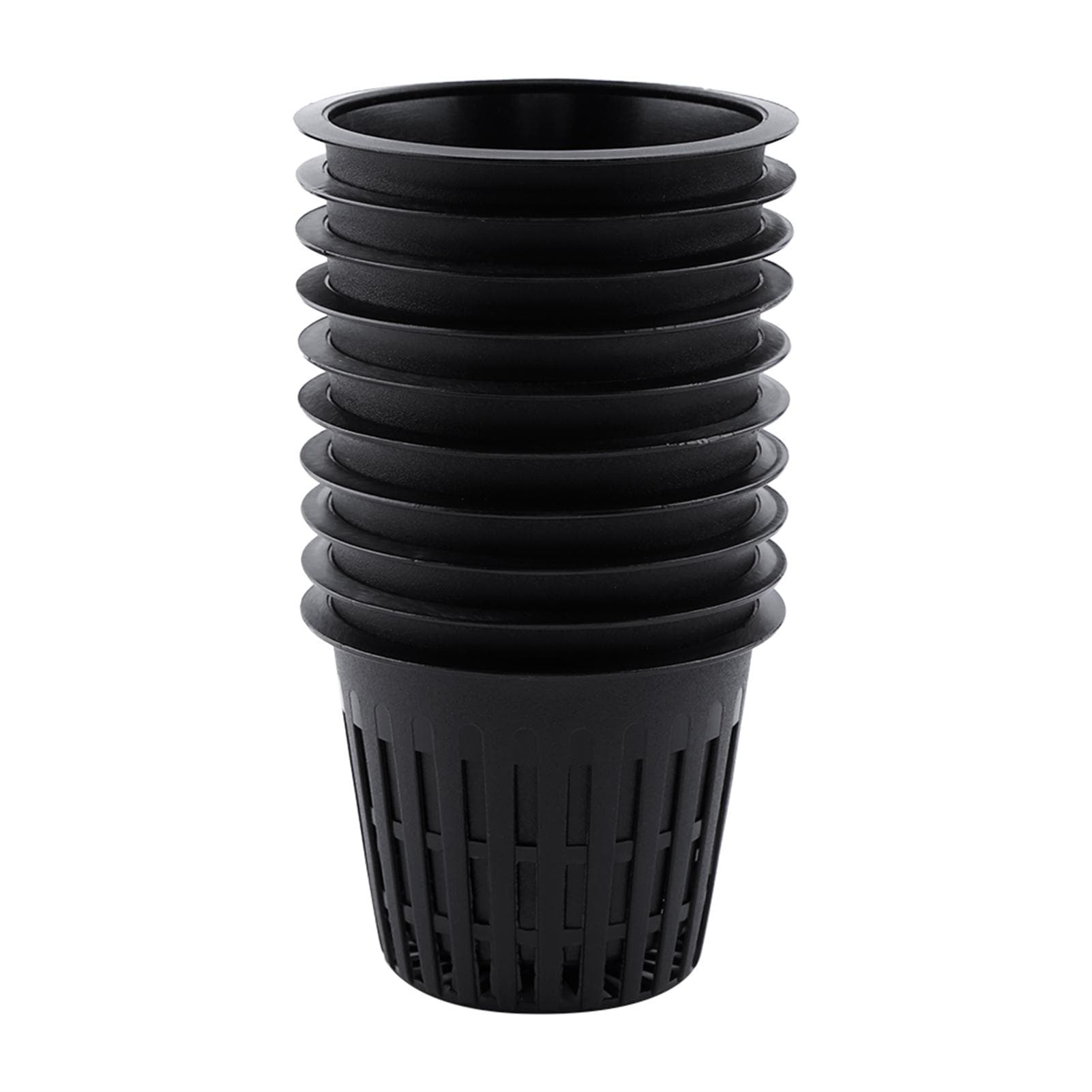 10pcs Heavy Duty Mesh Pot Net Cup Basket Hydroponic Plant Grow Clone Black