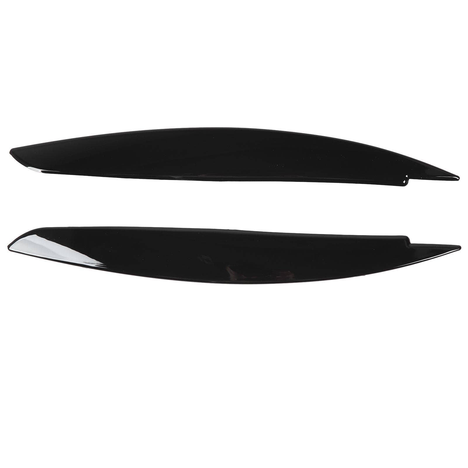 2 Pcs Headlight Eyebrow Front Left Right Light Eyelid Trim Cover for 1 Series E81 E82 E87 E88 2006 black