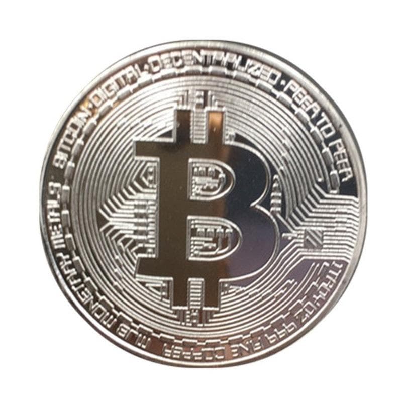 Gold Bitcoin Commemorative Round Collectors Coin Bit Coin is Gold Plated Coins silver