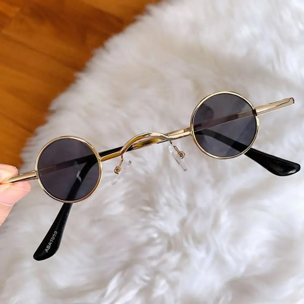 Candy Color Small Round Sunglasses UV400 Metal Frame Hip Hop Shades for Women & Men Fashion Eyewear