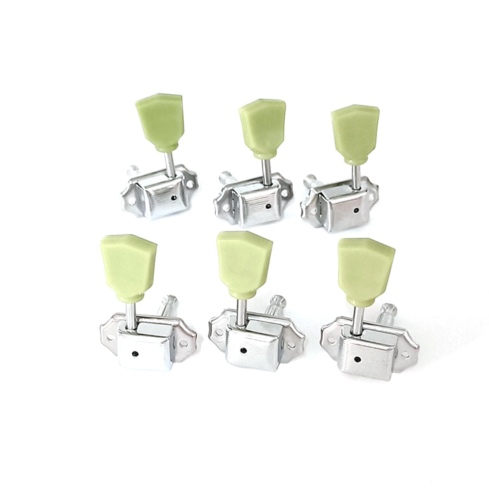 6pcs Open-Style Guitar Tuning Keys String Tuning Pegs Vintage Tuners Guitar Machine Head 3L3R with silver