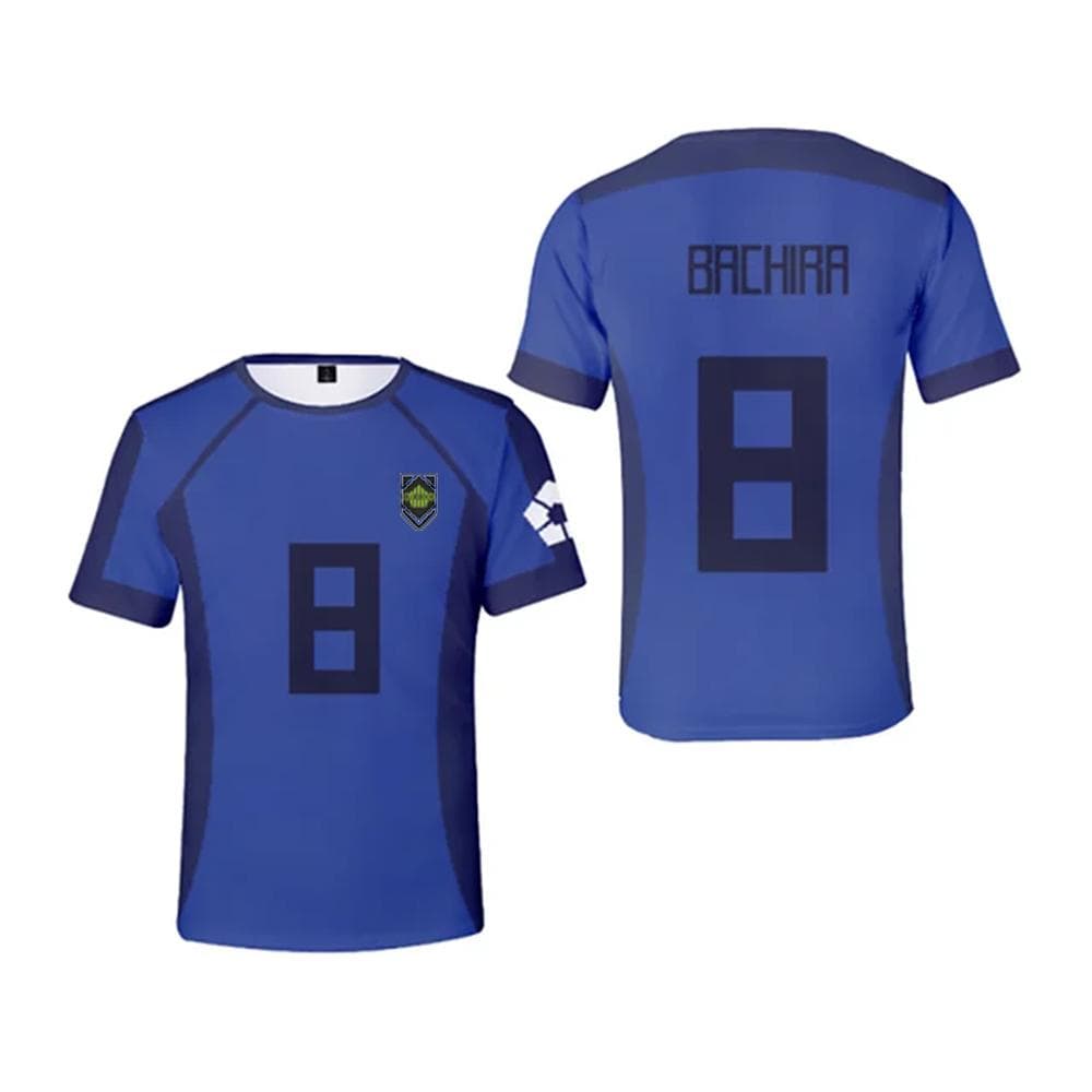 Anime Japanese Blue Lock Isagi Yoichi Football Jersey T-shirt Cosplay Hyoma Chigiri Meguru Bachira Tee Original Children Clothes L