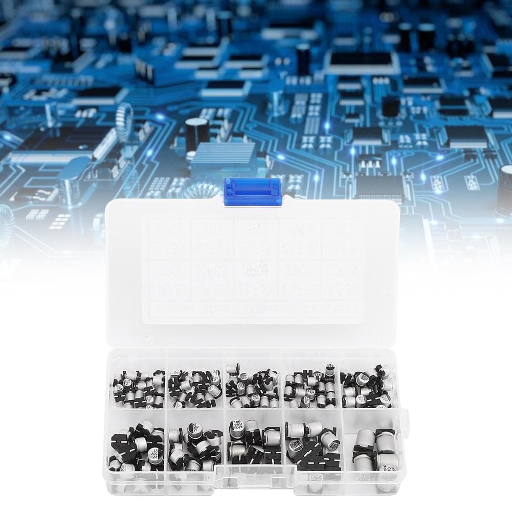 165Pcs for SMD Aluminium Electrolytic Capacitor Assortment Kit 0.47UF 50V 470UF 16V