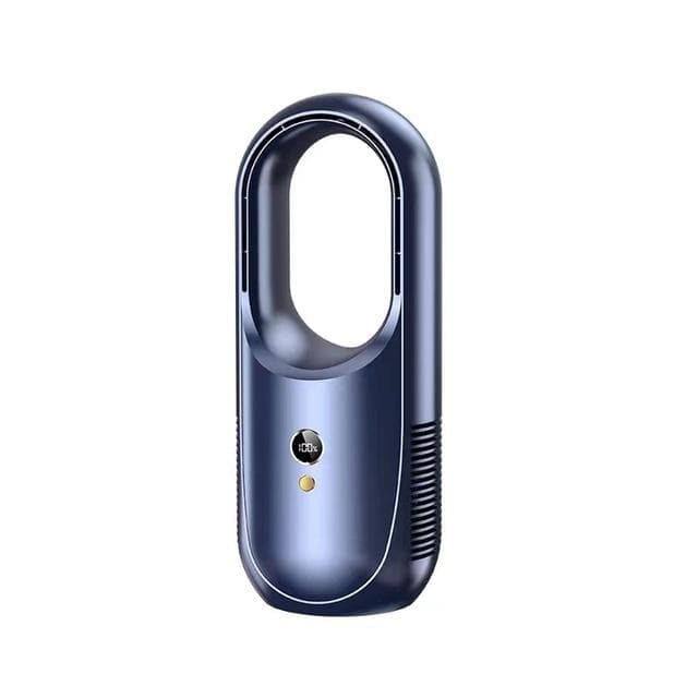 Xiaomi New Bladeless Fan LED Display Desktop Fanless Blade Cooler Cooling Fan for Office Portable Silent Fan Type-C Charging blue