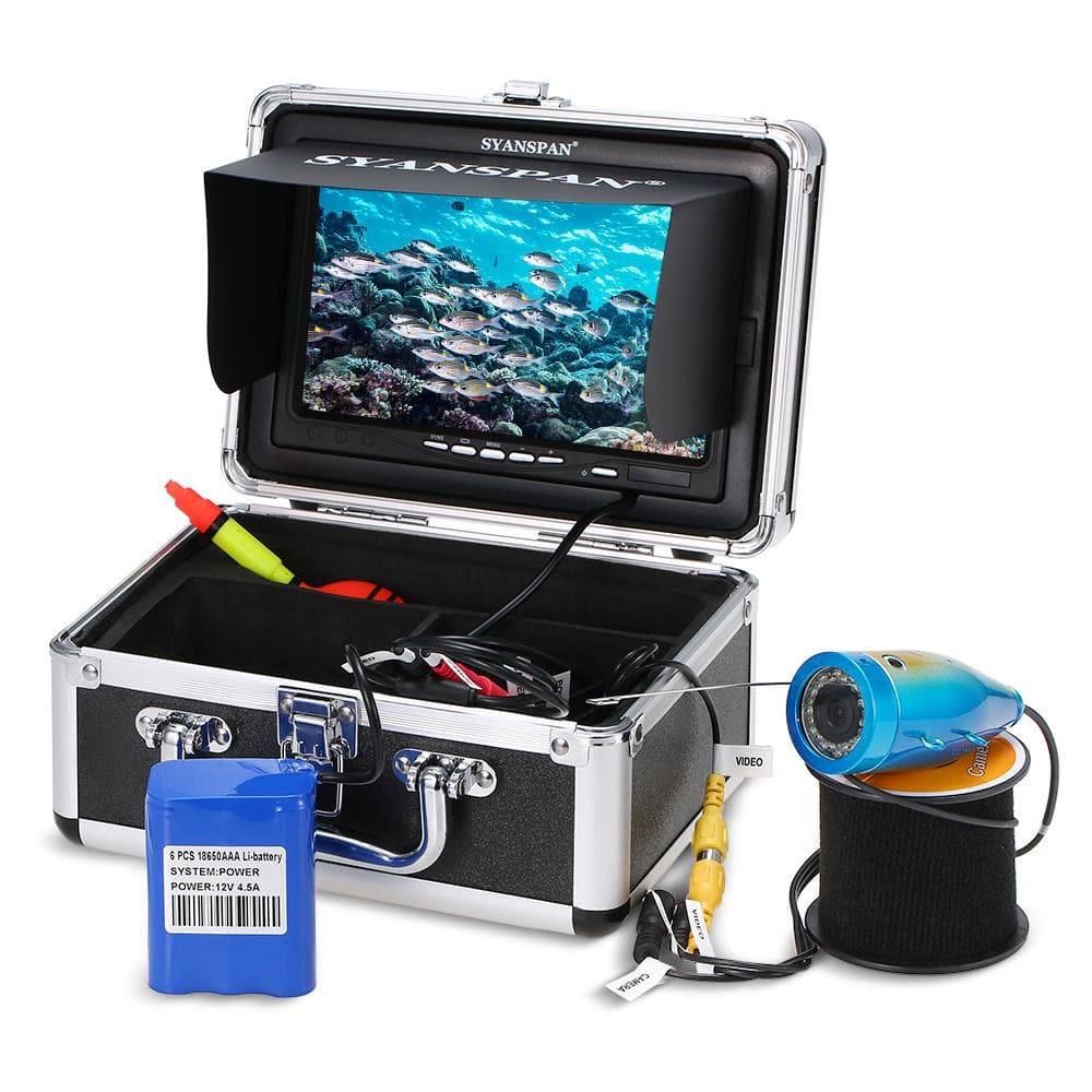Portable 7  Inch Monitor 1000TVL Waterproof Underwater Fishing Camera Kit 24PCS Infrared IR LEDs 15m