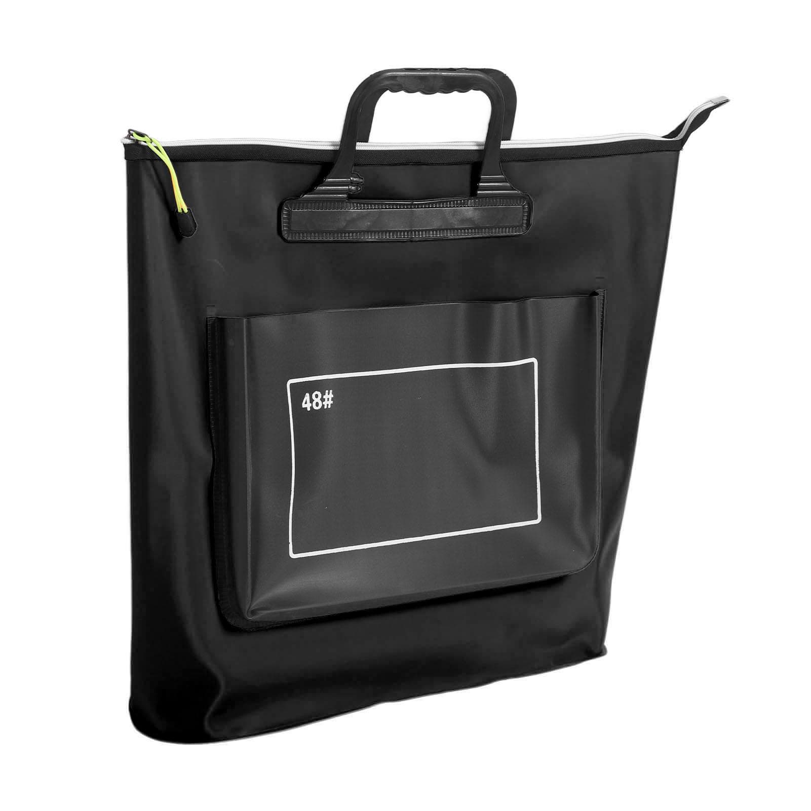 Folding Fish Bucket 48L EVA Thicken Waterproof Anti Leakage Zippered Side Pocket Design with