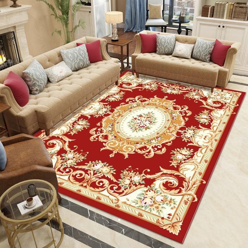 Luxury Flowers Living Room Decor Carpet Bedroom Soft Rugs Non-Slip Washable Bathroom Washroom Doormats Persian Style Floor Mat 40x60cm