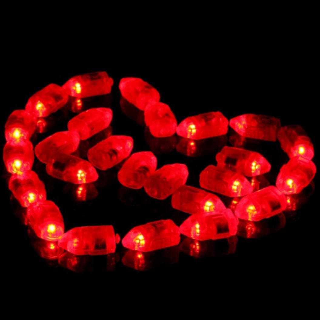10 Pcs LED Light Lantern Mini Waterproof Bullet Wedding Birthday Party Decor red