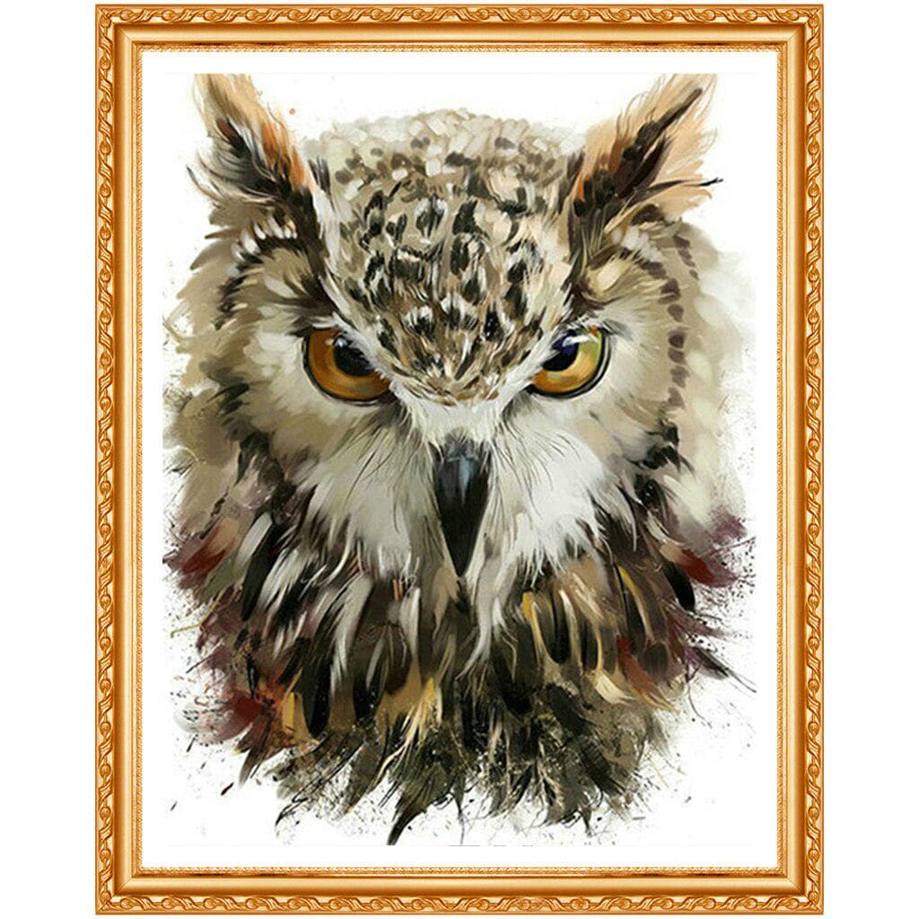 Diy Diamond Painting Full Owl Cross Stitch Animal Round Diamond Accessories Pictures of Rhinestones 20X30CM