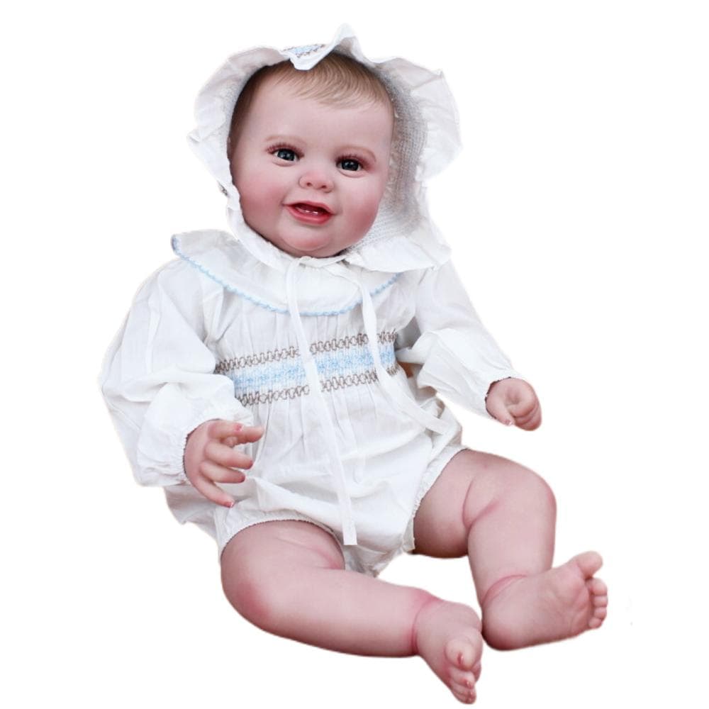 60 CM Soft Silicone Reborn Baby with 3D Paint Skin Doll with Vascular Vein and Fat Body For Girl Big Size Toddler Lifelike Finished doll